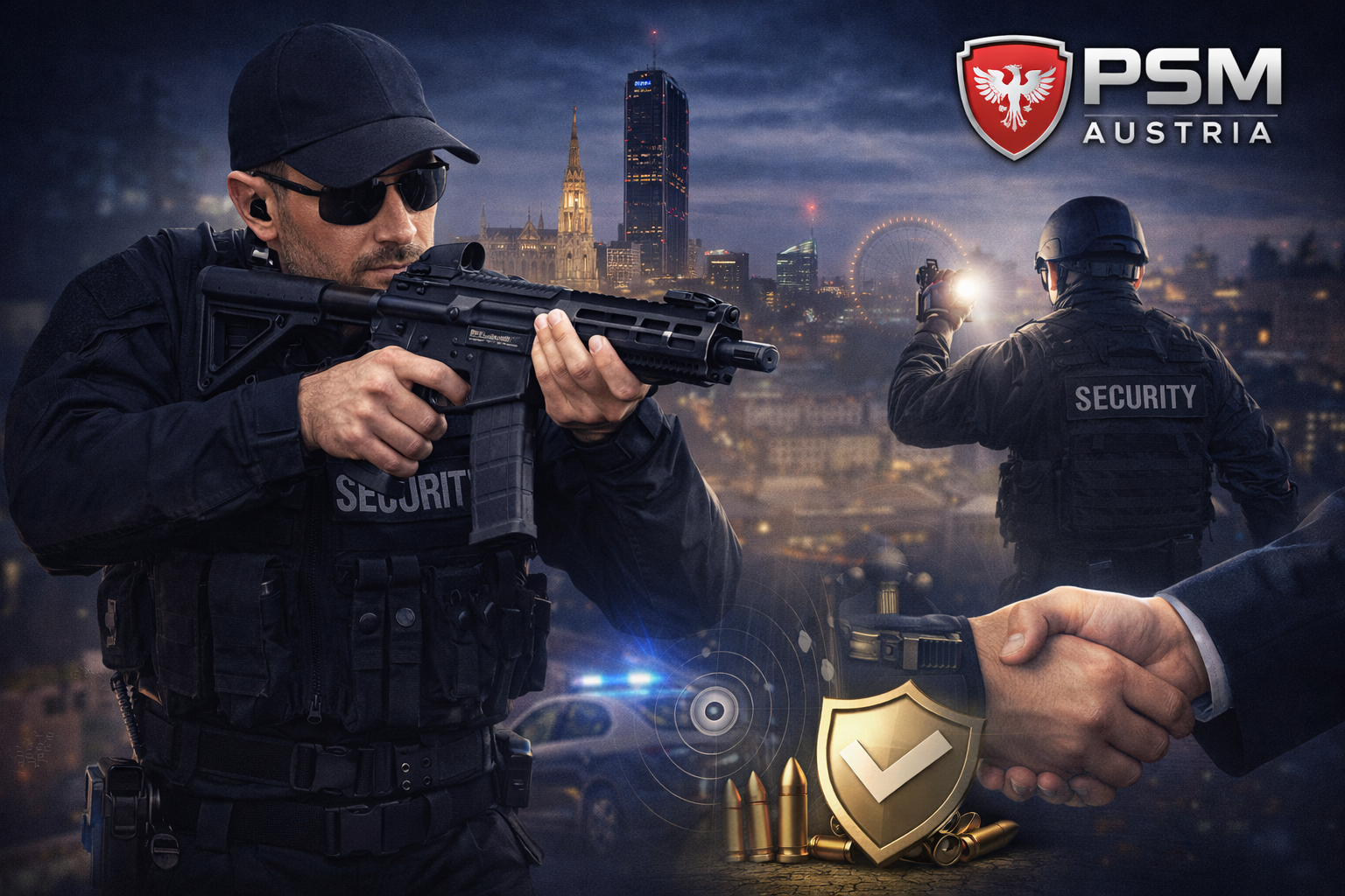 Wie man in Wien bewaffneter Sicherheitsbeamter wird